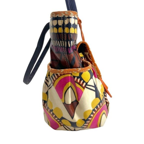 Fossil Vintage Key-Per Waxed Cotton Weekender Baby Bag Abstract Retro Print - Picture 8 of 16